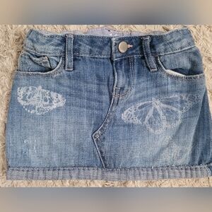 Kids GAP Light Blue Denim Butterfly Mini Skirt